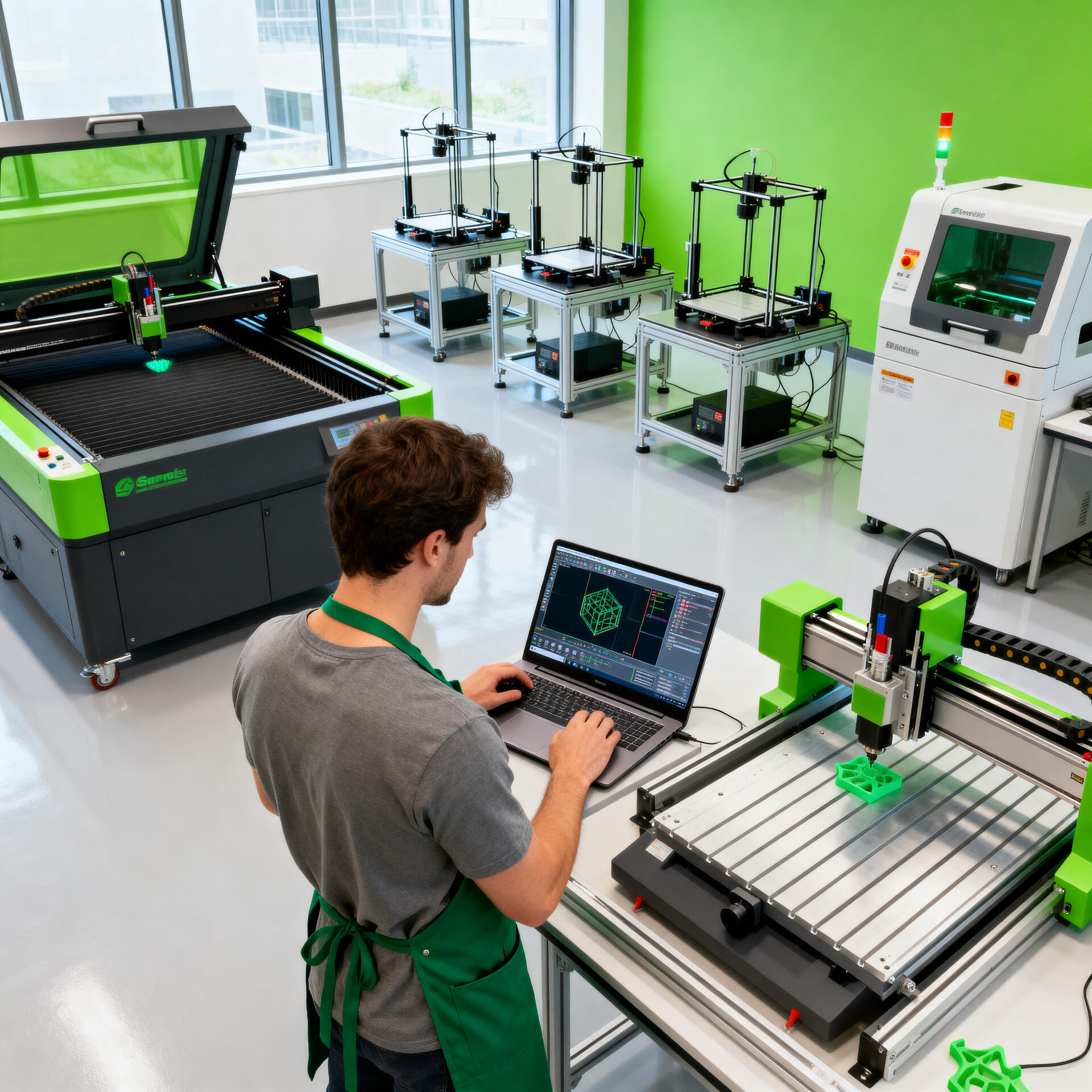 Blick in die Werkstatt von Compact Cut und Print